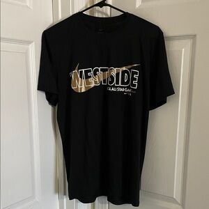 Nike Men's Black and Gold Westside Tee